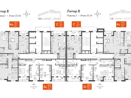 Продается 3-комнатная квартира ЖК Все Свои ВИП, литер 8, 88.6  м&sup2;, 26580000 рублей