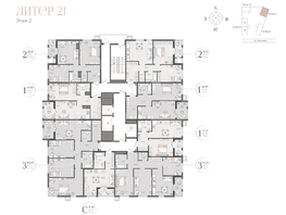 Продается 3-комнатная квартира ЖК Моренуар, литер 21, 74.04  м&sup2;, 14437800 рублей