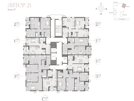 Продается 3-комнатная квартира ЖК Моренуар, литер 21, 72.76  м&sup2;, 14726624 рублей