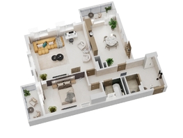 Продается 2-комнатная квартира ЖК Золотой Берег, литер 4, 90.92  м&sup2;, 14256256 рублей