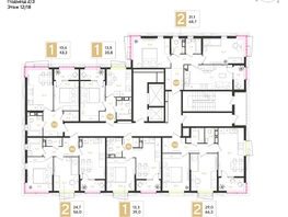 Продается 2-комнатная квартира ЖК РИДЗ, литер 6, 56  м&sup2;, 9559200 рублей