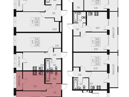 Продается 1-комнатная квартира ЖК Атаманский сад, литер 1, 43.93  м&sup2;, 5184000 рублей