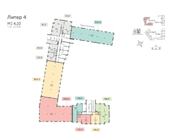 Продается Офис ЖК Теплые края, литер 4, 394.6  м&sup2;, 98650000 рублей