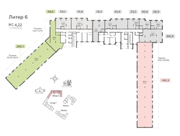 Продается Офис ЖК Теплые края, литер 6, 58.5  м&sup2;, 12870000 рублей