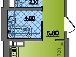 Продается 1-комнатная квартира ЖК Парк у дома, литера 7.3, 46.8  м&sup2;, 8119999 рублей