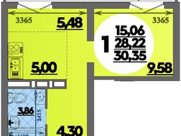 Продается Студия ЖК Город у моря, литера 22, 30.35  м&sup2;, 6502000 рублей