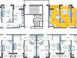 Продается 2-комнатная квартира ЖК Смородина, литера 14, 52.97  м&sup2;, 6992040 рублей