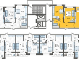 Продается 2-комнатная квартира ЖК Смородина, литера 11, 50.5  м&sup2;, 6565000 рублей
