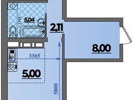Продается 2-комнатная квартира ЖК Город у моря, литера 23, 47.09  м&sup2;, 7876000 рублей