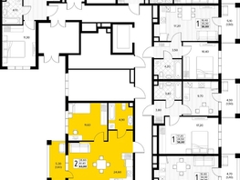 Продается 2-комнатная квартира ЖК Кипарис, литер 6, 63  м&sup2;, 19215000 рублей