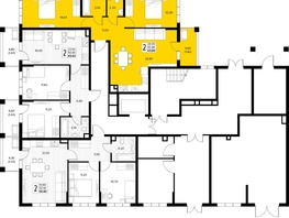 Продается 2-комнатная квартира ЖК Кипарис, литер 6, 63.8  м&sup2;, 19459000 рублей