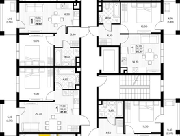 Продается 2-комнатная квартира ЖК Кипарис, литер 6, 54.5  м&sup2;, 16622500 рублей