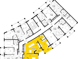 Продается 2-комнатная квартира ЖК Кипарис, литер 6, 73  м&sup2;, 22265000 рублей
