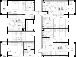 Продается 1-комнатная квартира ЖК Кипарис, литер 8, 42.4  м&sup2;, 14628000 рублей