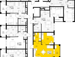 Продается 2-комнатная квартира ЖК Кипарис, литер 8, 62.3  м&sup2;, 19001500 рублей