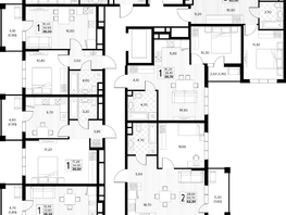 Продается 1-комнатная квартира ЖК Кипарис, литер 8, 40.8  м&sup2;, 14076000 рублей