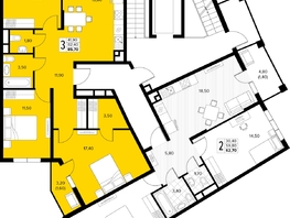 Продается 3-комнатная квартира ЖК Кипарис, литер 8, 85.7  м&sup2;, 26138500 рублей