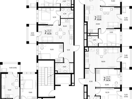 Продается 2-комнатная квартира ЖК Кипарис, литер 7, 52.6  м&sup2;, 16043000 рублей