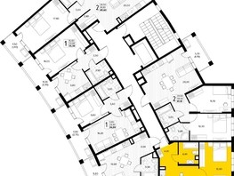 Продается 2-комнатная квартира ЖК Кипарис, литер 7, 54.9  м&sup2;, 16744500 рублей
