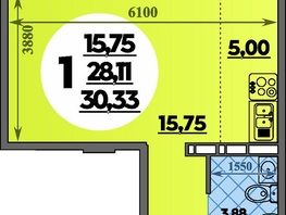 Продается Студия ЖК Восточный, литера 42, 30.33  м&sup2;, 4684824 рублей