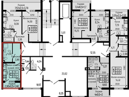 Продается Студия ЖК Ботаника Хилс, лит 1, 17.59  м&sup2;, 5937000 рублей