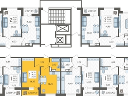 Продается 1-комнатная квартира ЖК Смородина, литера 14, 37.65  м&sup2;, 5961600 рублей