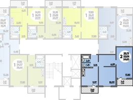 Продается 2-комнатная квартира ЖК Горгиппия, литера 13, 54.83  м&sup2;, 8427847 рублей