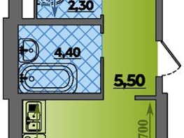 Продается 1-комнатная квартира ЖК Парк у дома, литера 7.3, 47.5  м&sup2;, 7729999 рублей