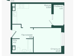 Продается 1-комнатная квартира ЖК Ботаника, литер 1.1, 33.9  м&sup2;, 5729100 рублей