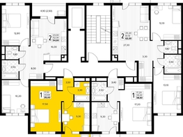 Продается 1-комнатная квартира ЖК Кипарис, литер 7, 35  м&sup2;, 13300000 рублей