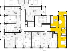 Продается 2-комнатная квартира ЖК Кипарис, литер 6, 51.7  м&sup2;, 17836500 рублей