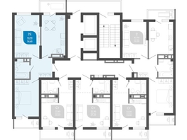 Продается 2-комнатная квартира ЖК Облака-2, блок секция 4-8, 56.9  м&sup2;, 10357223 рублей