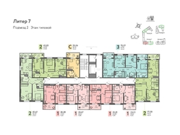Продается 2-комнатная квартира ЖК Теплые края, литер 7, 48.96  м&sup2;, 7344000 рублей