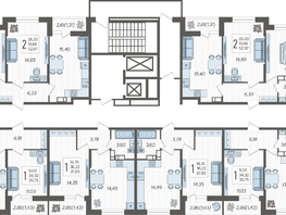 Продается 2-комнатная квартира ЖК Смородина, литера 14, 51.79  м&sup2;, 7055500 рублей