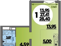 Продается Студия ЖК Город у моря, литера 22, 28.4  м&sup2;, 6926000 рублей