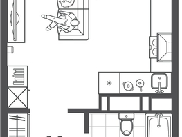 Продается Студия ЖК Все Свои ВИП, литера 3, 26.15  м&sup2;, 7243550 рублей
