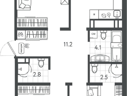 Продается 3-комнатная квартира ЖК Все Свои ВИП, литер 4, 89.15  м&sup2;, 18899800 рублей