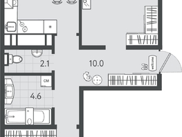 Продается 2-комнатная квартира ЖК Все Свои ВИП, литер 7, 71.5  м&sup2;, 15515500 рублей
