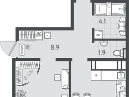 Продается 2-комнатная квартира ЖК Все Свои ВИП, литер 7, 66  м&sup2;, 13992000 рублей