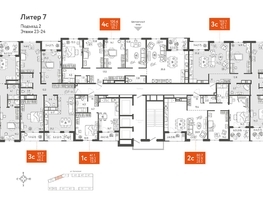 Продается 4-комнатная квартира ЖК Все Свои ВИП, литер 7, 120.9  м&sup2;, 33489300 рублей