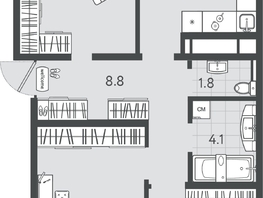 Продается 3-комнатная квартира ЖК Все Свои ВИП, литер 7, 84.6  м&sup2;, 17935200 рублей