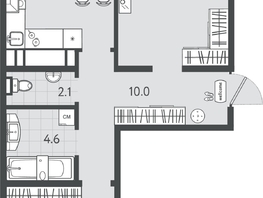 Продается 2-комнатная квартира ЖК Все Свои ВИП, литер 7, 71.2  м&sup2;, 14382400 рублей