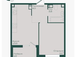 Продается 1-комнатная квартира ЖК Ботаника, литер 1.1, 34.8  м&sup2;, 5588880 рублей