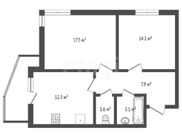 Продается 2-комнатная квартира 2-я Российская ул, 59.2  м&sup2;, 6800000 рублей