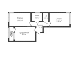 Продается 2-комнатная квартира Колхозная ул, 66.4  м&sup2;, 24200000 рублей
