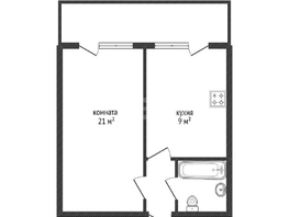 Продается 1-комнатная квартира Шевцова ул, 35.8  м&sup2;, 3400000 рублей