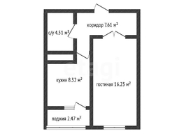 Продается 1-комнатная квартира 3-я Трудовая ул, 37.9  м&sup2;, 5700000 рублей