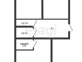 Продается 2-комнатная квартира 2-я Целиноградская ул, 79.5  м&sup2;, 4500000 рублей
