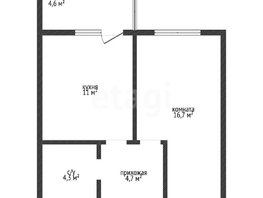 Продается 1-комнатная квартира ЖК Отражение, 1 очередь литера 2, 36.8  м&sup2;, 4990000 рублей