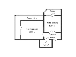 Продается 1-комнатная квартира ЖК Ural (Урал), 41.4  м&sup2;, 5900000 рублей
